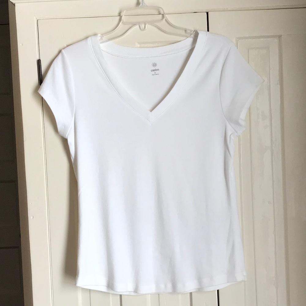 CASLON WHITE COTTON TEE SHIRT NWOT - Picture 5 of 5
